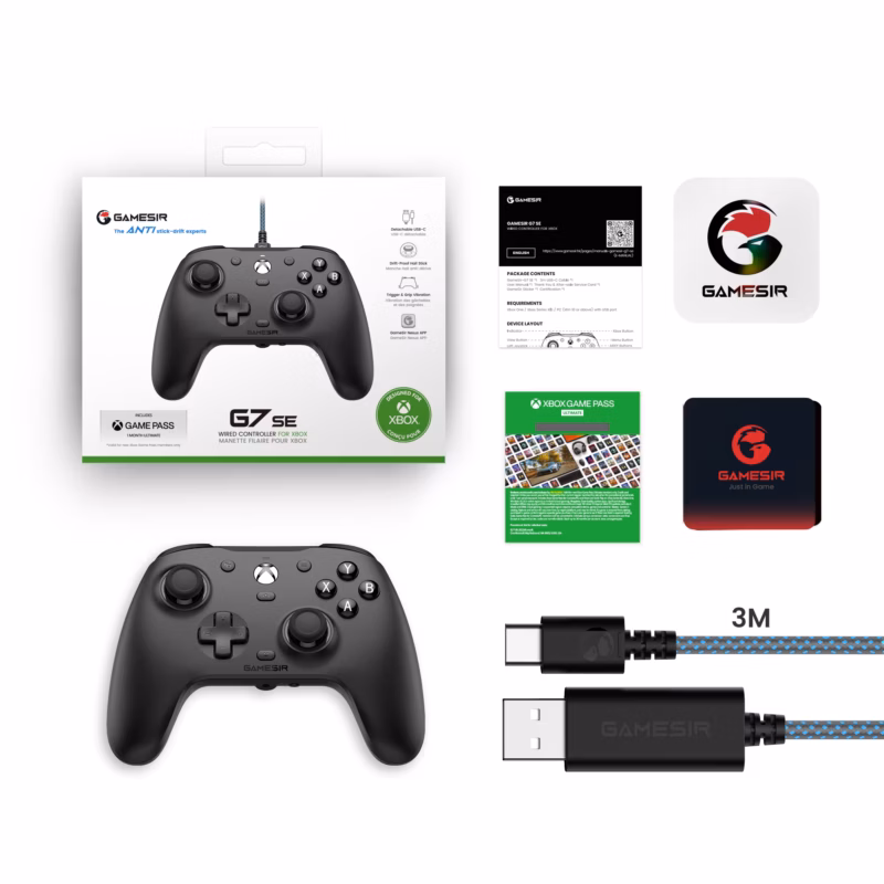 gamesir g7 se wired controller – xbox & pc with game pass code