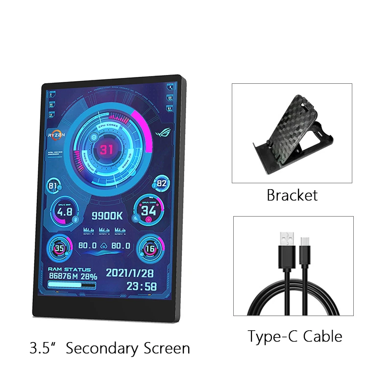 3.5" ips tft lcd display – 320×480 resolution
